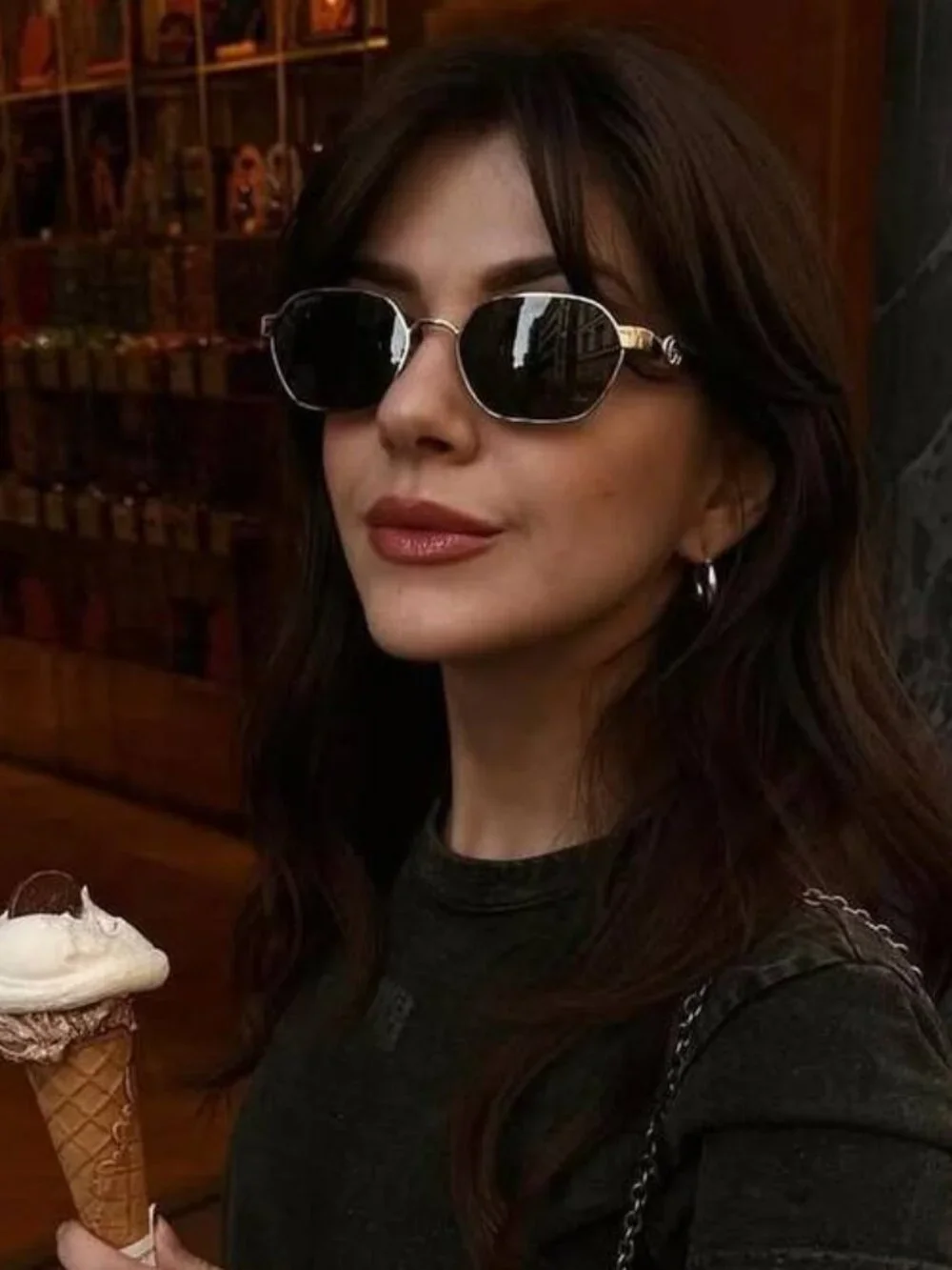 Gucci GG1593S 004 Oval Sunglasses - Rose Gold/Lilac with Flash Electric